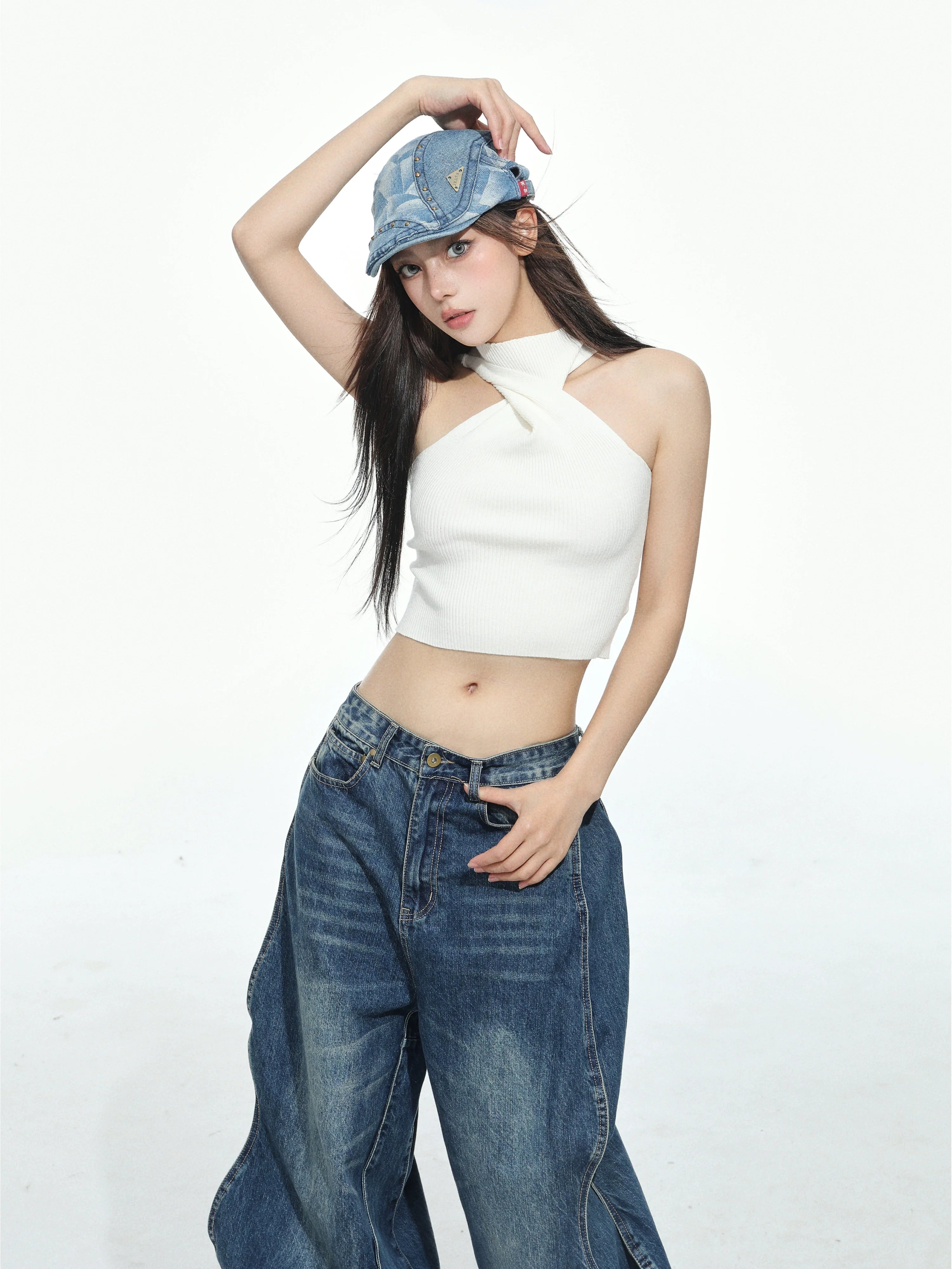 Cross Neck Crop Top