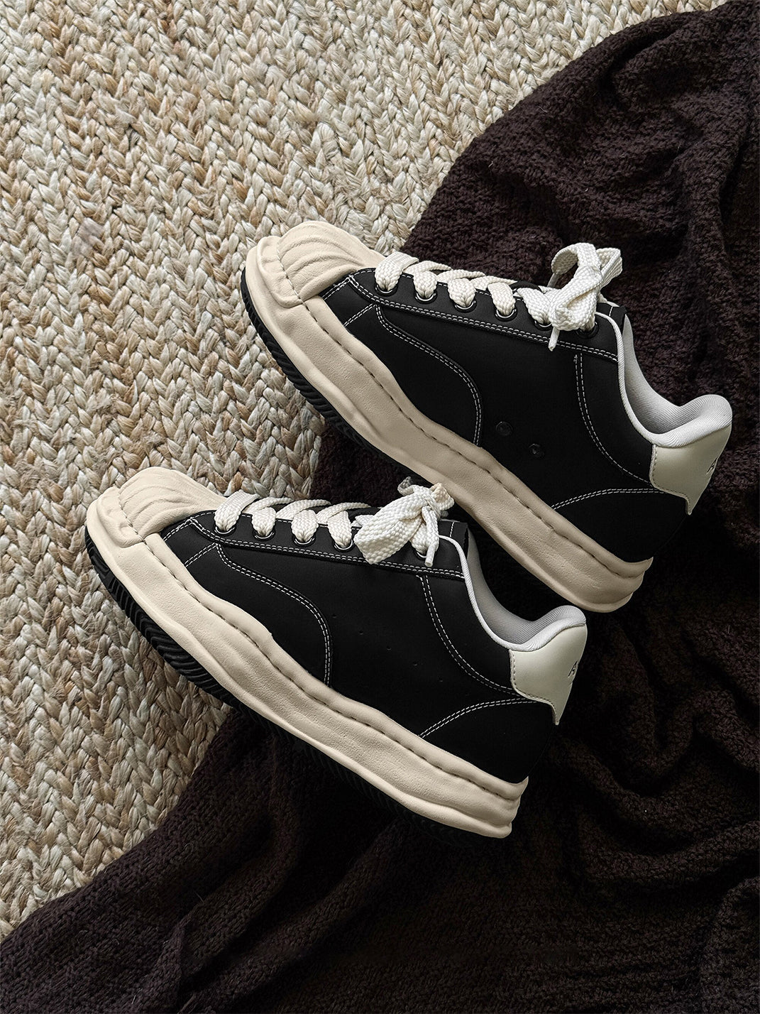 Distressed 7CM Platform Court Sneakers - View 10