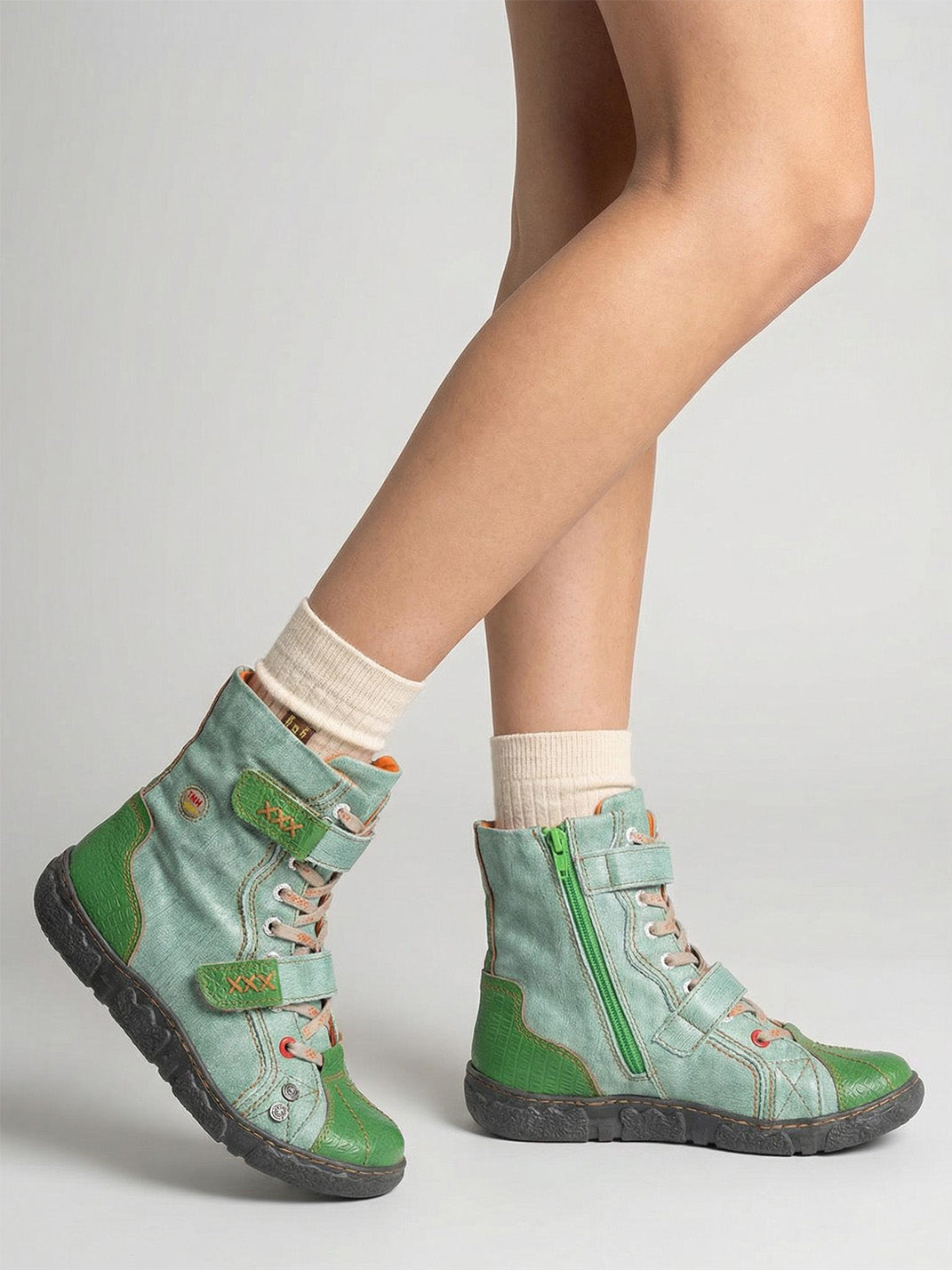 Fleece-Lined Hand-Stitched Mid-Calf Boots - View 22