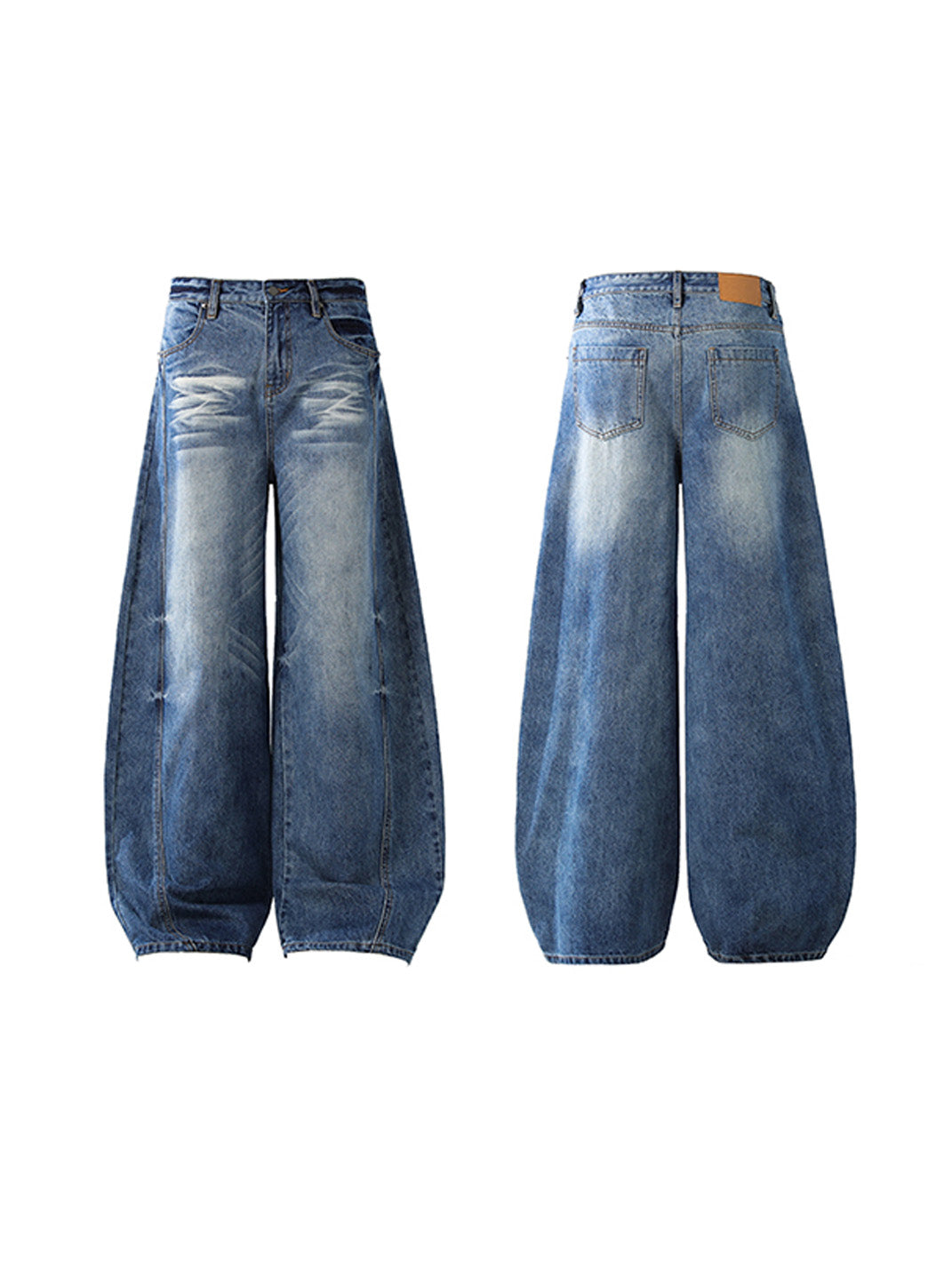 Distressed High-Waist Wide-Leg Jeans - View 3