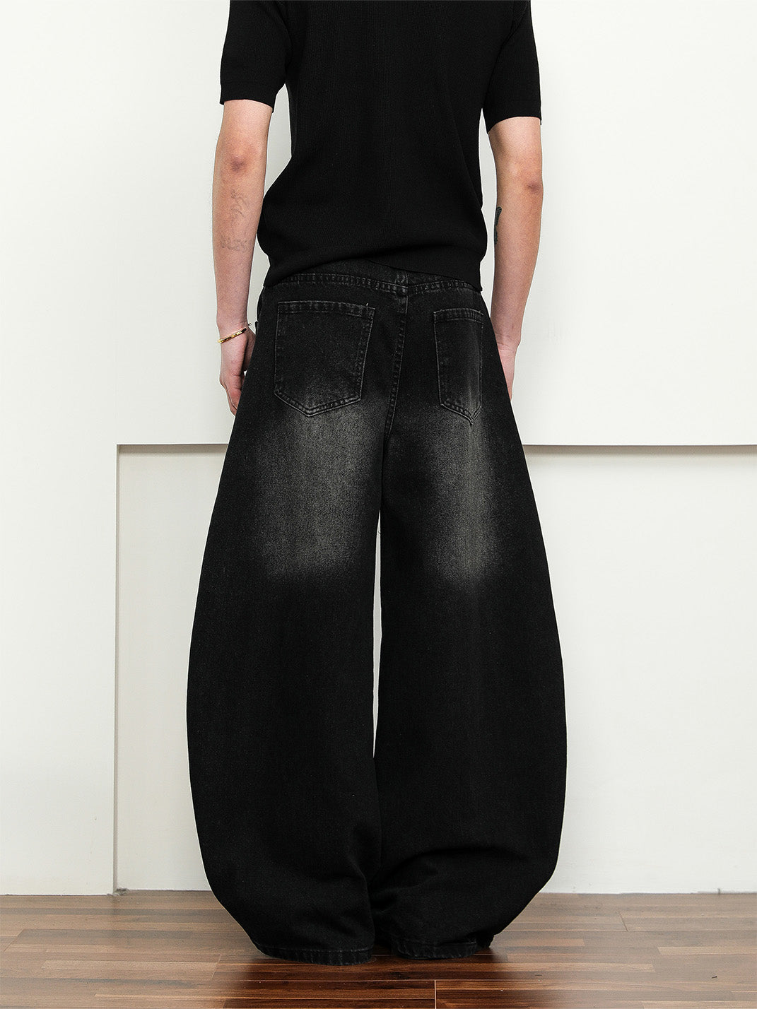 Distressed High-Waist Wide-Leg Jeans - View 9