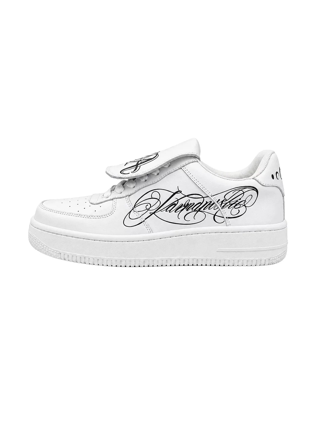 Foldover-Tongue Leather Chunky Low-Top Sneakers - view 7