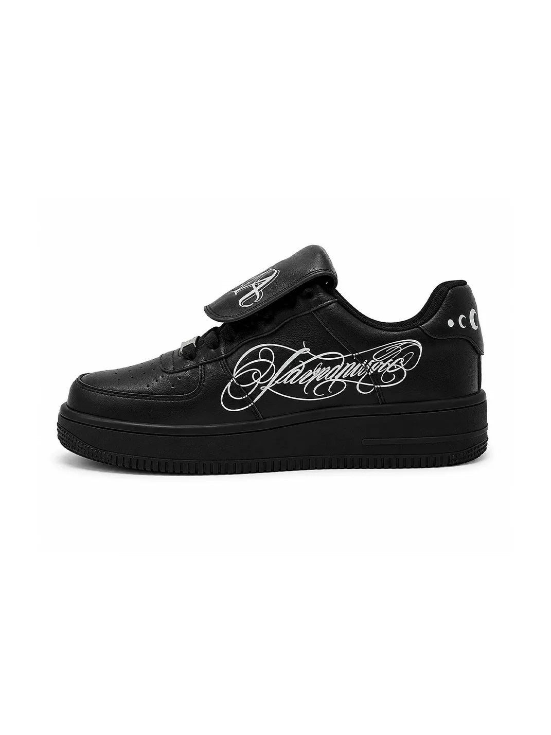 Foldover-Tongue Leather Chunky Low-Top Sneakers - view 8