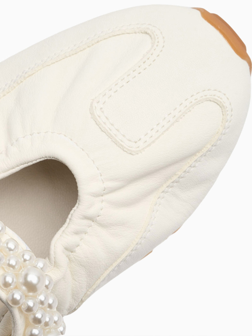 Pearl-Strap Leather Ballet Mary Janes - View 5