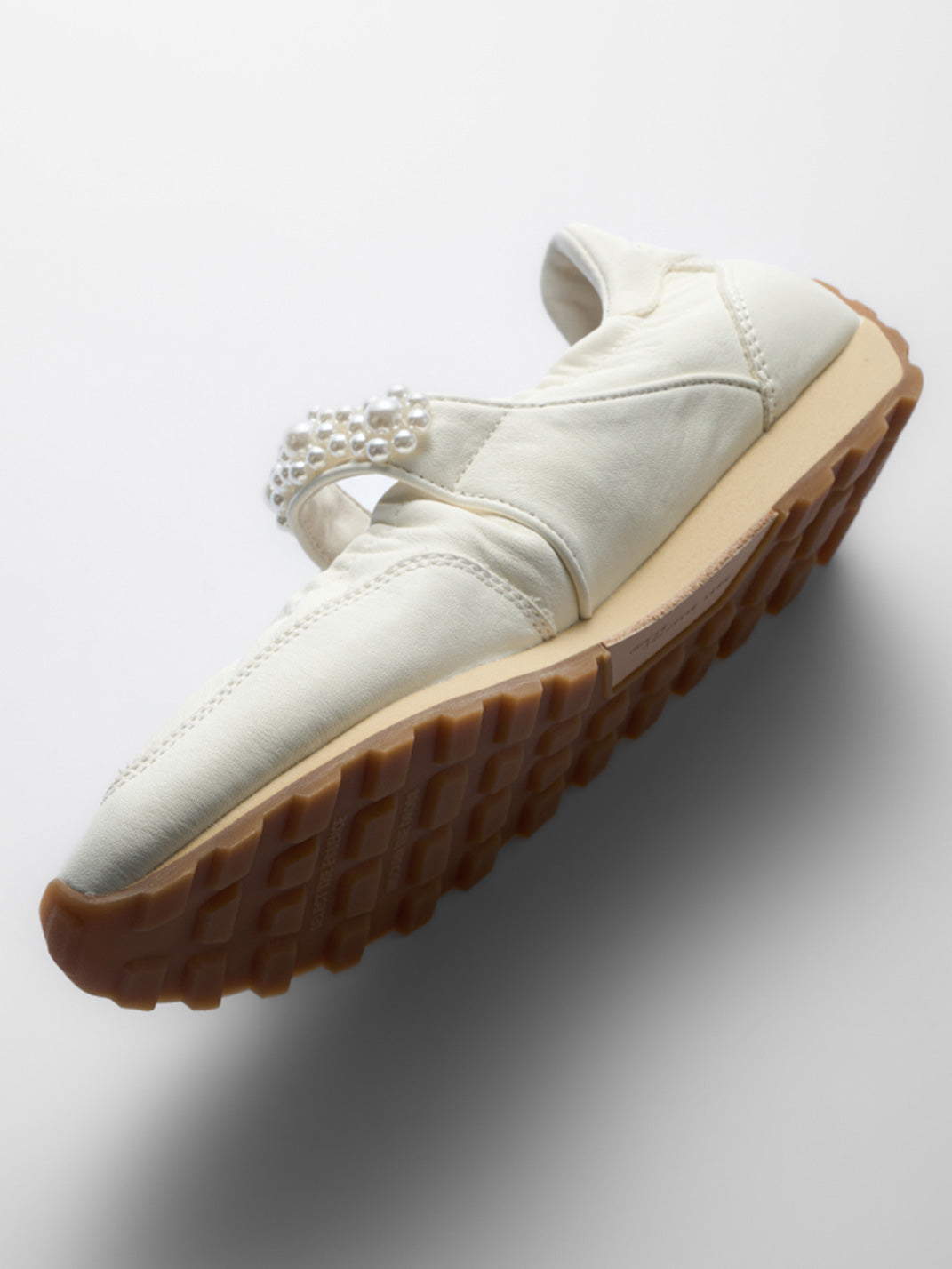 Pearl-Strap Leather Ballet Mary Janes - View 7