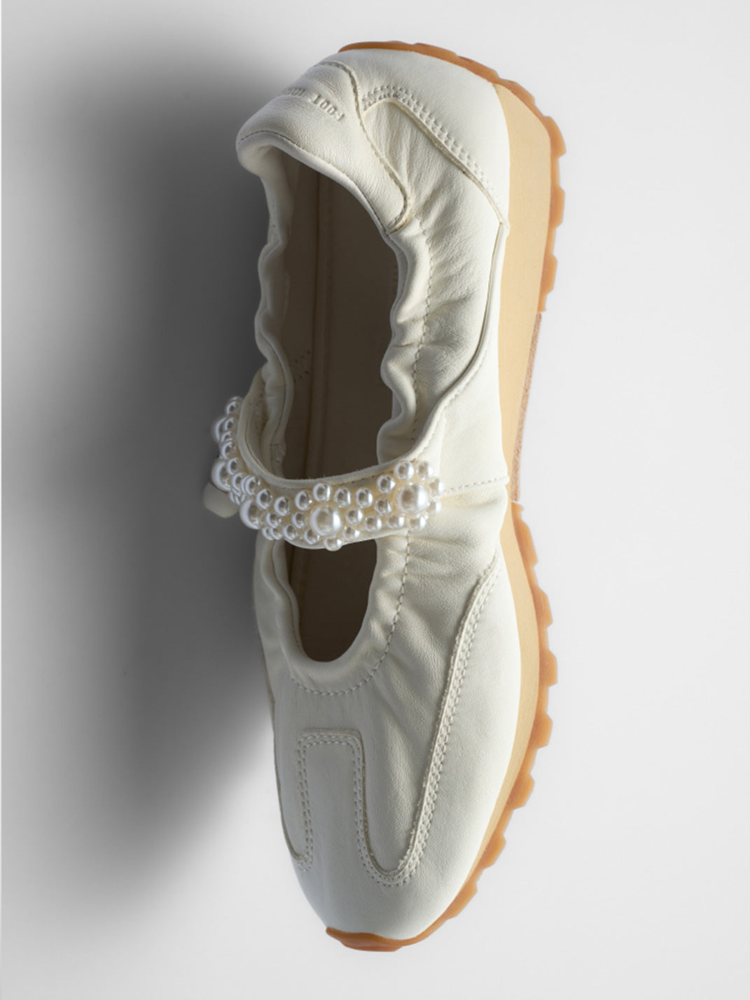 Pearl-Strap Leather Ballet Mary Janes - View 8