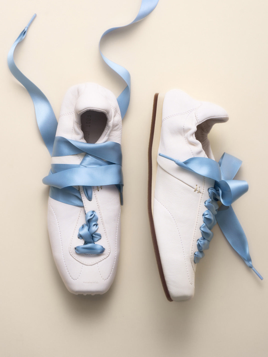 Ribbon-Laced Low-Profile Retro Trainers - View 6