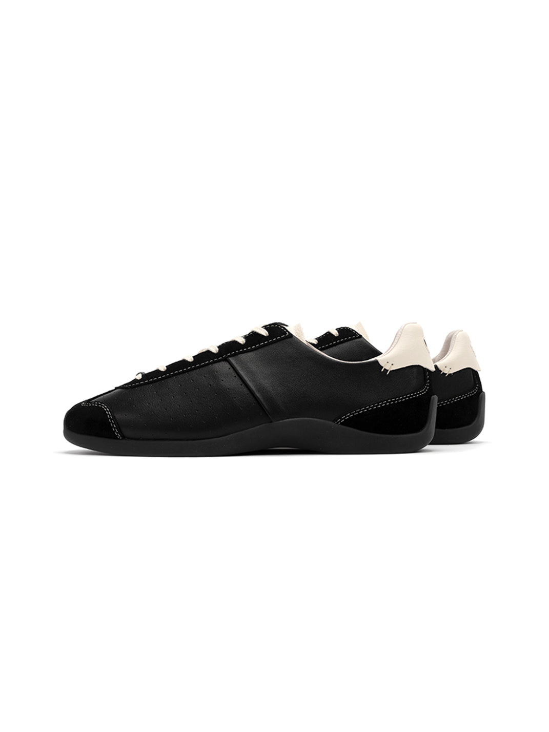 Ballet-Inspired Slim Leather-Look Trainers