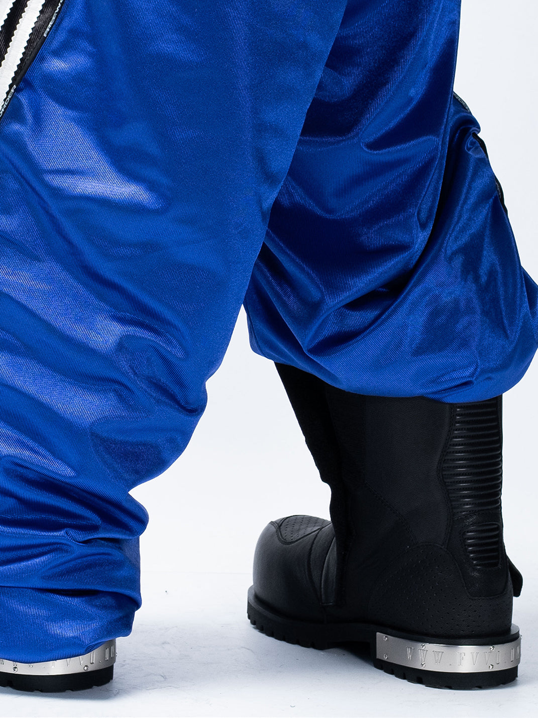 Armored Mid-Calf Leather Moto Boots - View 5