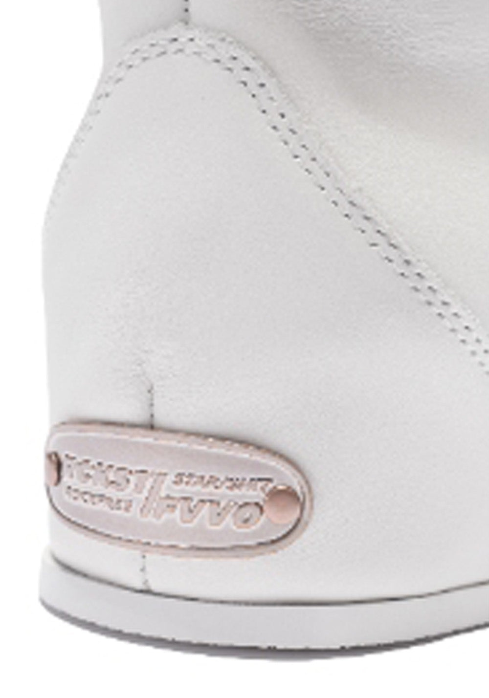 Open-Heel Leather High-Top Boots - View 9