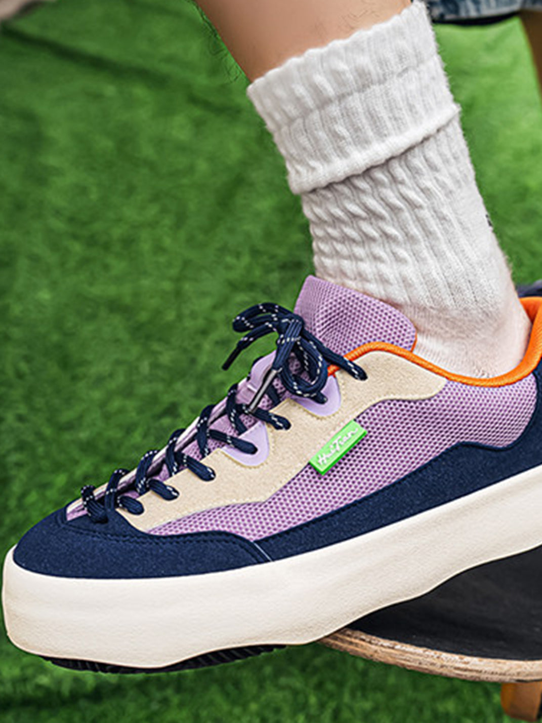 Morandi Colorblock Platform Sneakers - View 3