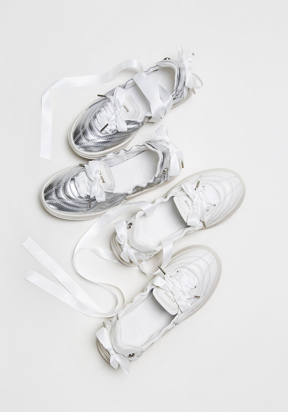 Ribbon-Lace Cutout Ballet Sandals - View 27