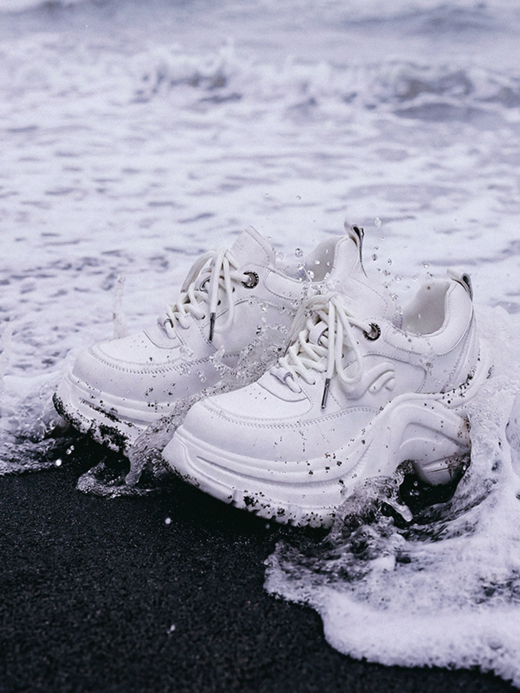 Sculpted-Wave Chunky Dad Sneakers - View 6