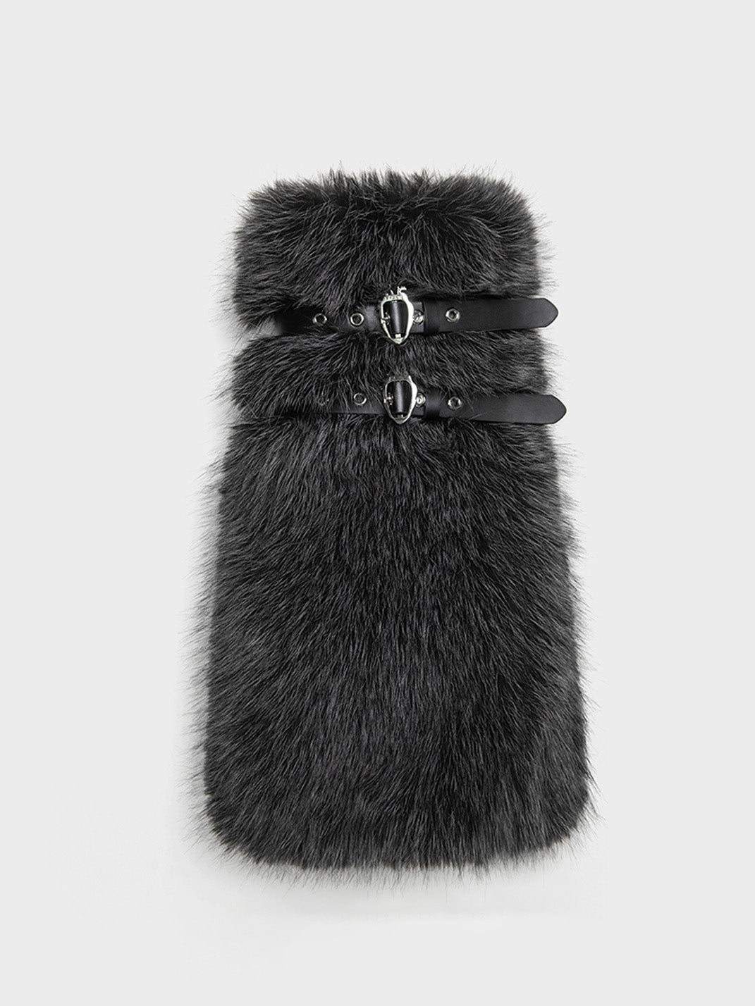 Full-Fur Buckle Platform Boots - View 10