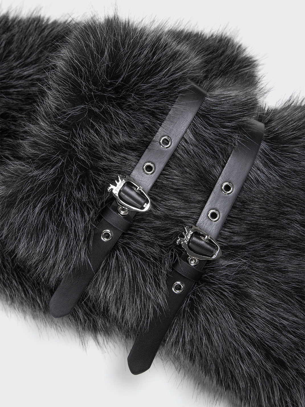 Full-Fur Buckle Platform Boots - View 11