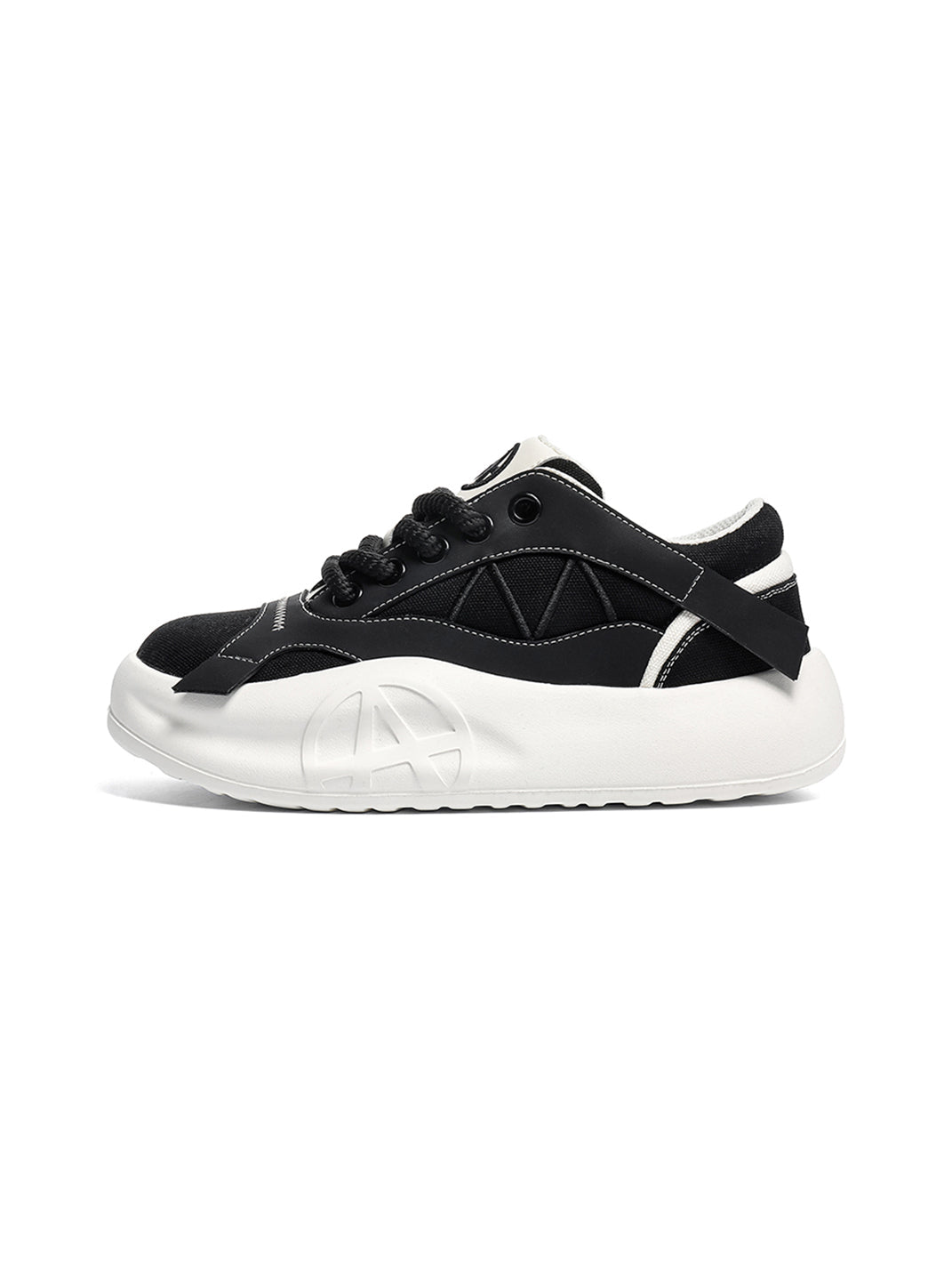 Geometric Panel Platform Runner Sneakers - View 11