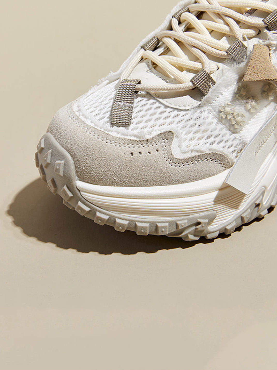 Patchwork Mesh Trail Platform Sneakers - View 7