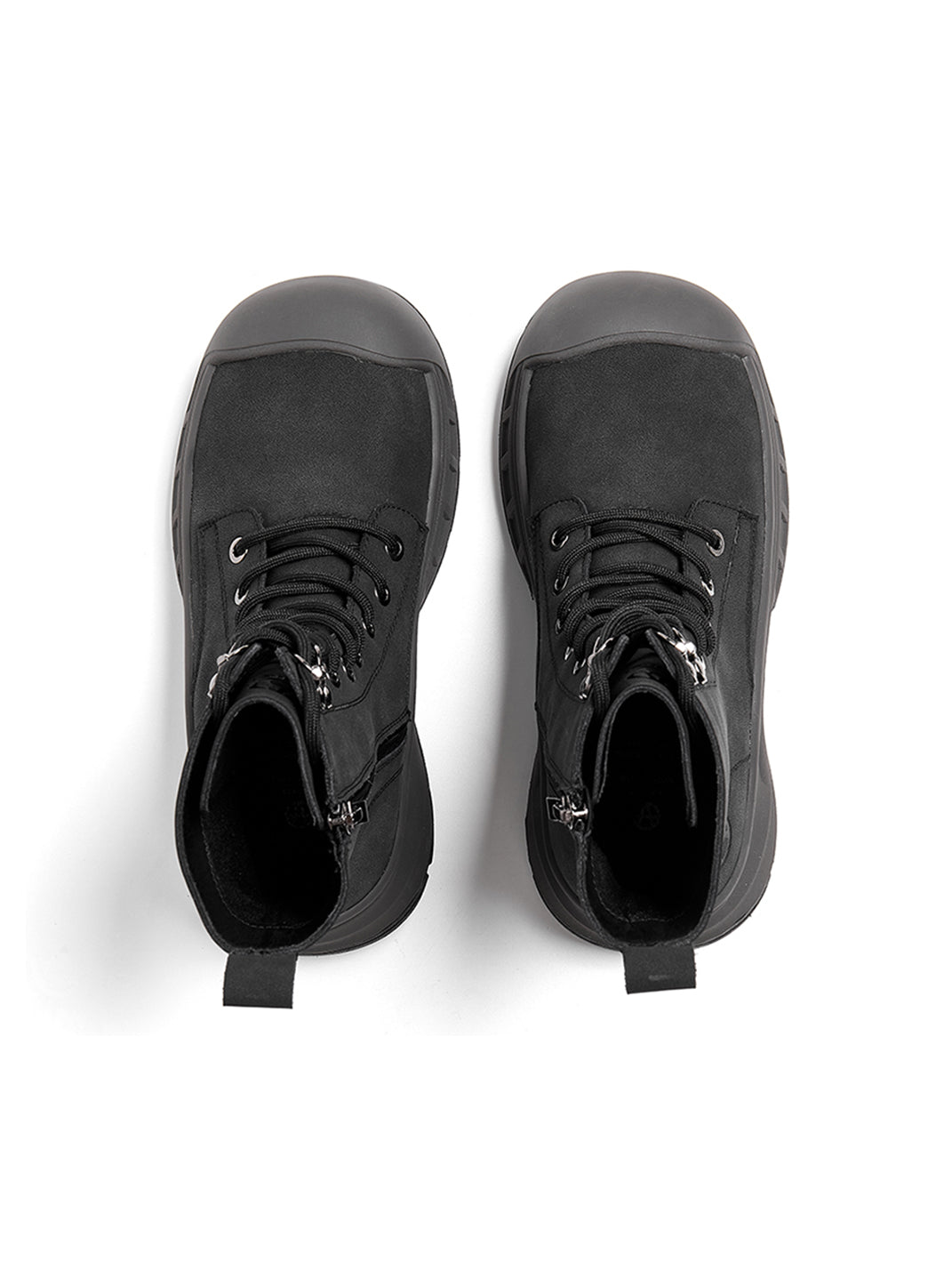 Gray Protective-Toe Platform Combat Boots - View 23