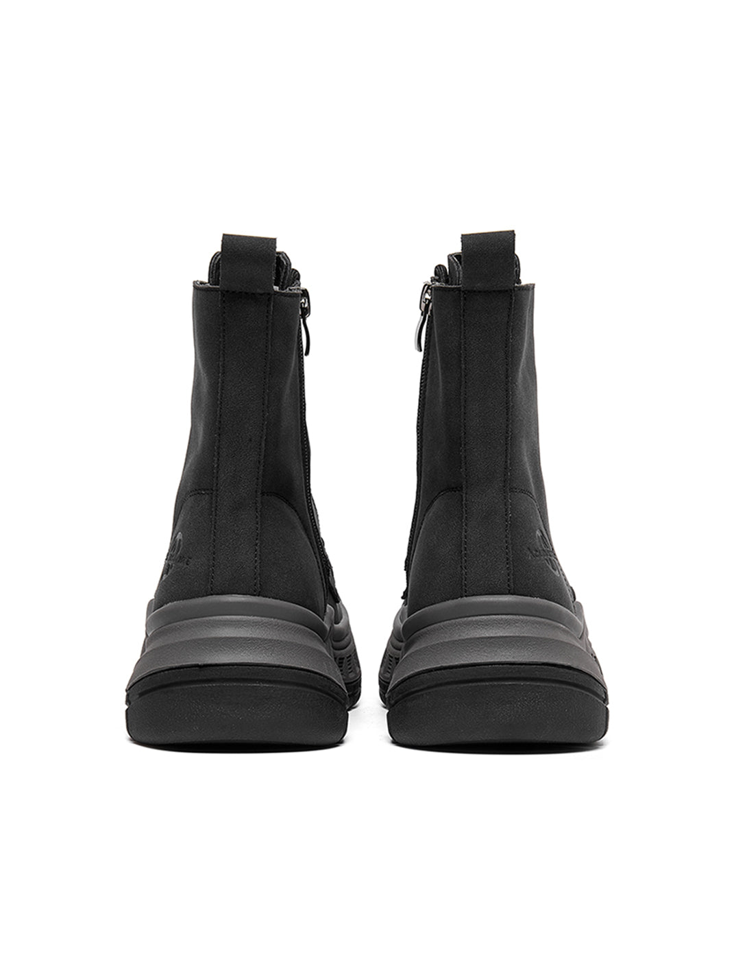 Gray Protective-Toe Platform Combat Boots - View 24