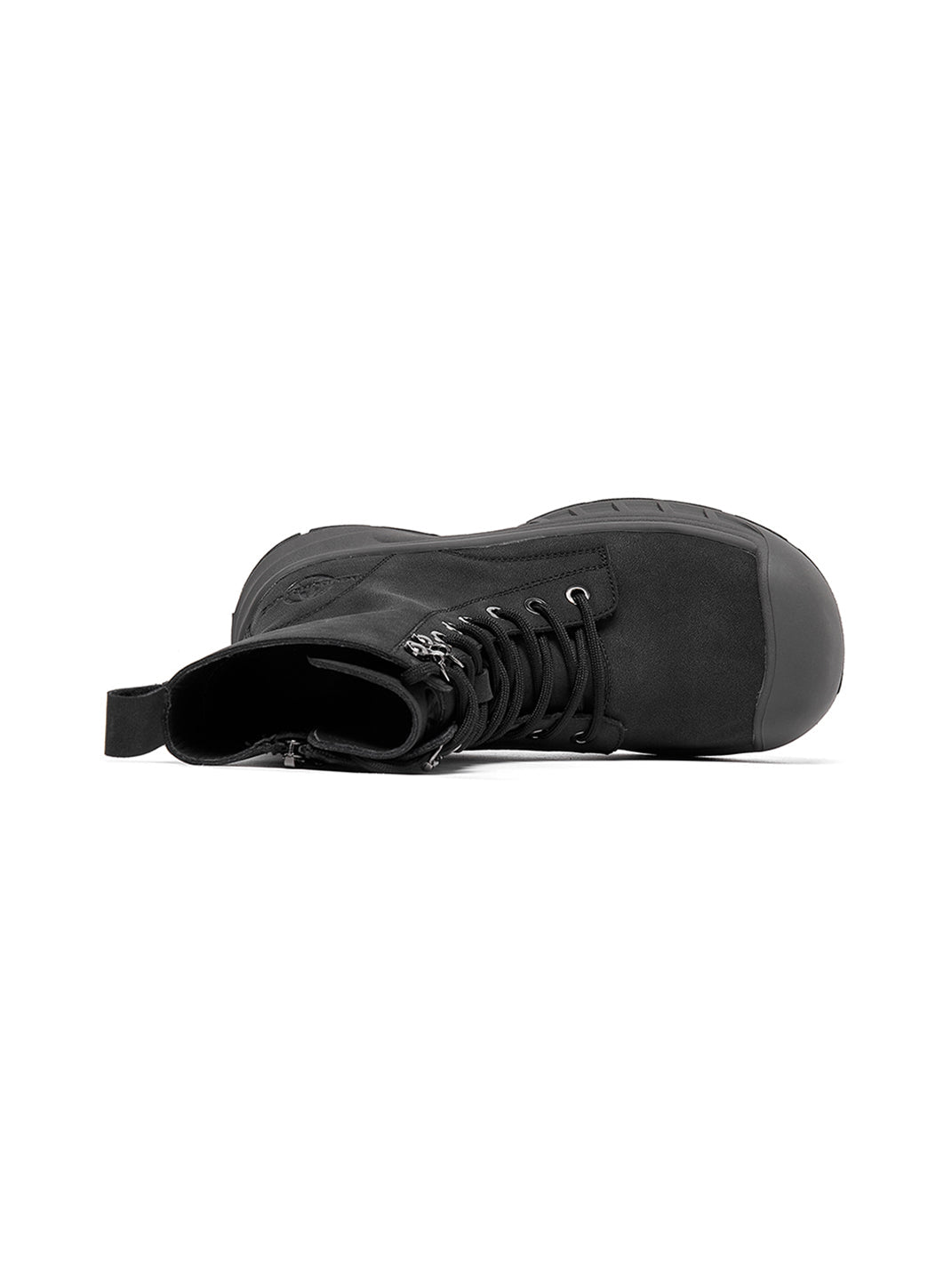 Gray Protective-Toe Platform Combat Boots - View 27