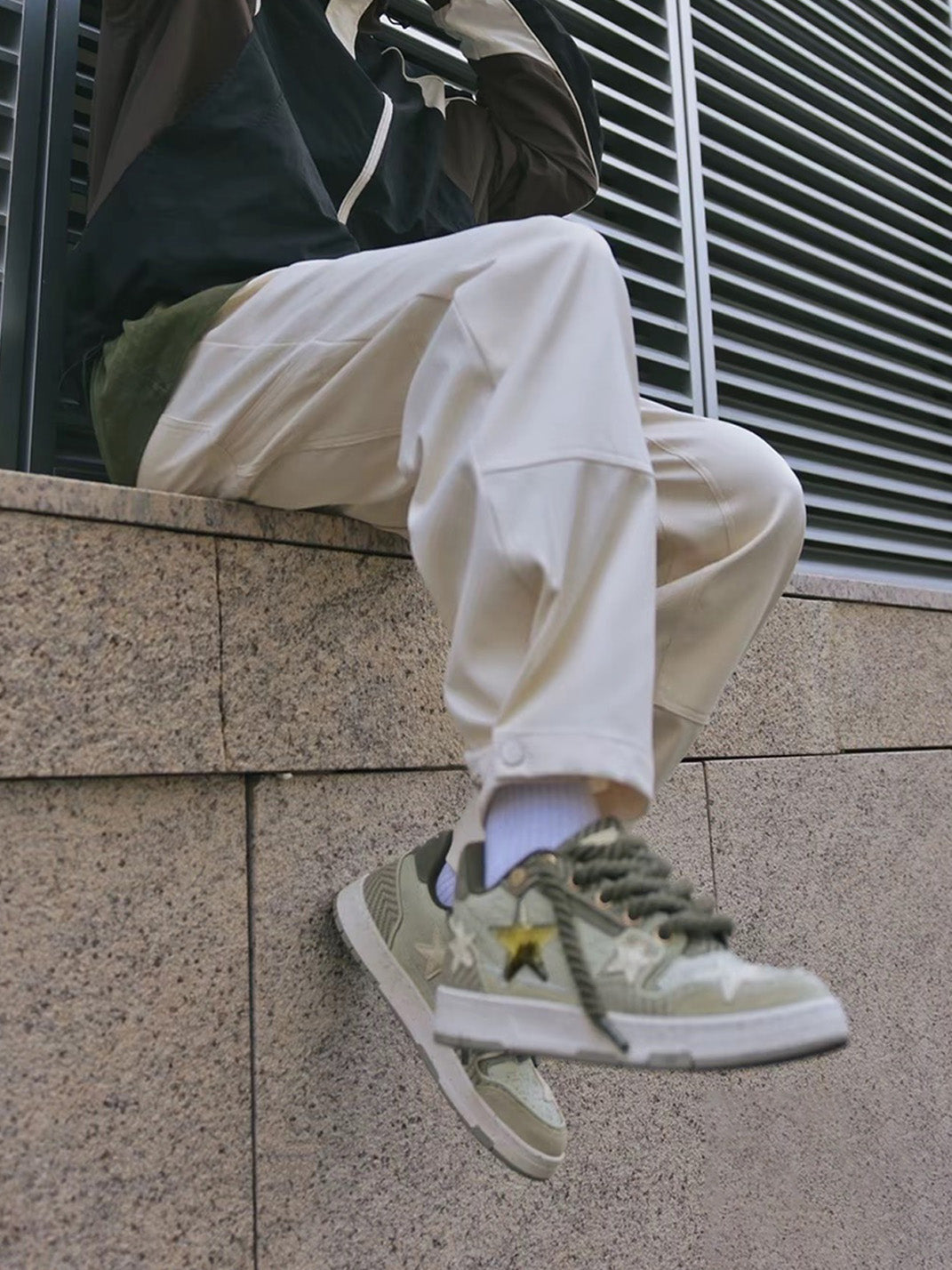 Green Longjing Tea Star Sneakers - View 4