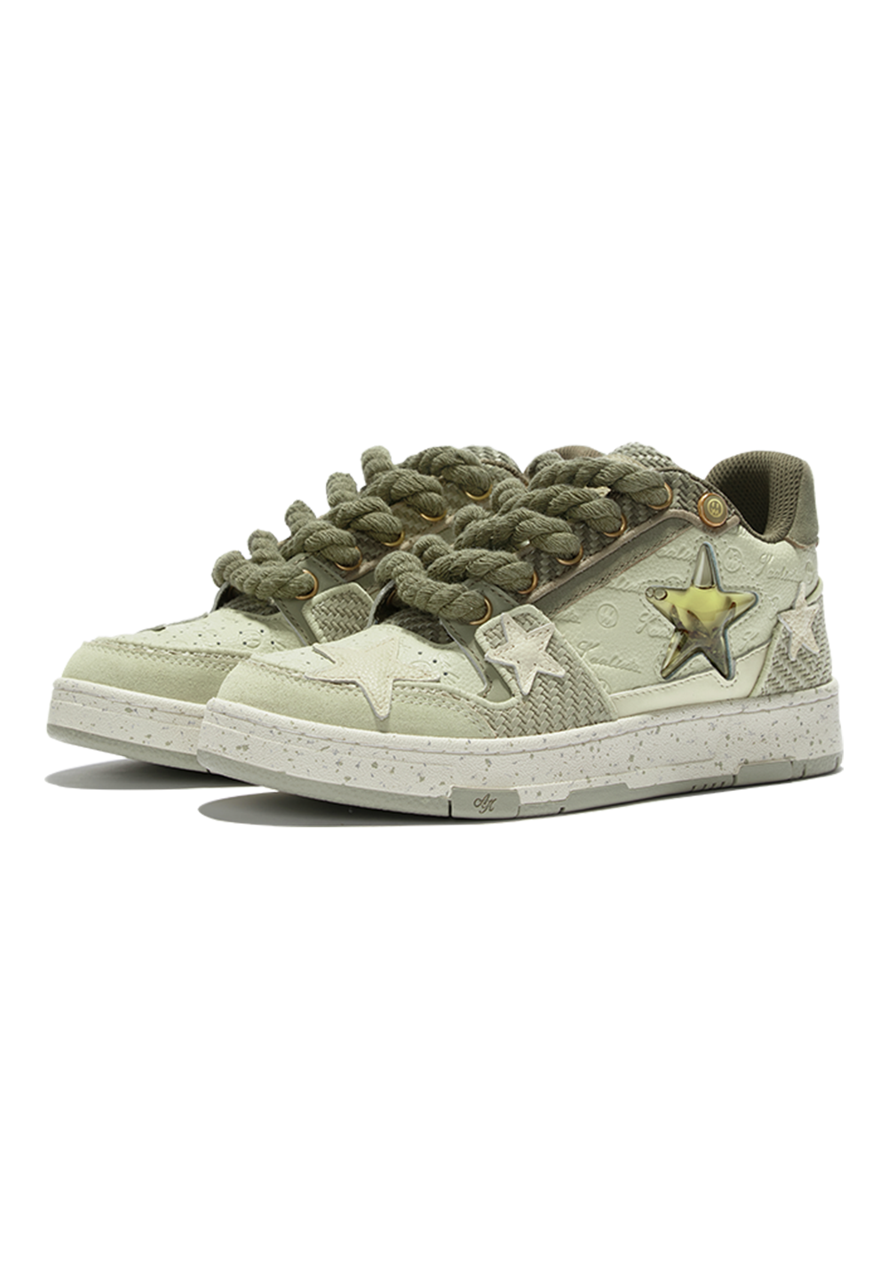 Green Longjing Tea Star Sneakers - View 6