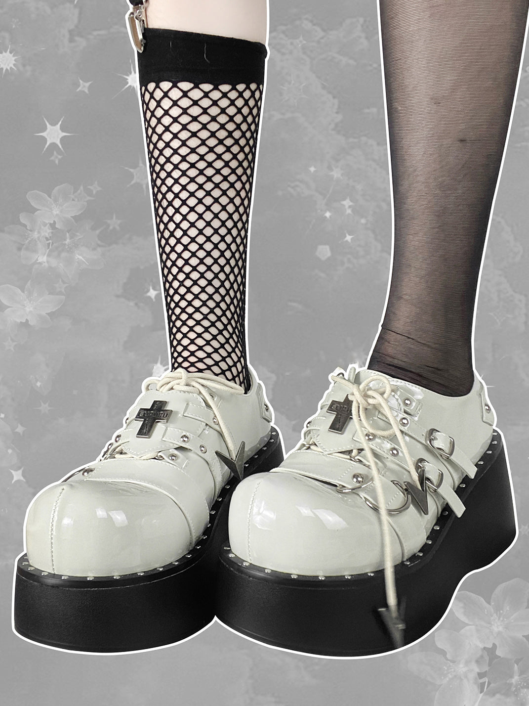 Multi-Buckle Gothic Platform Mary Janes - View 8