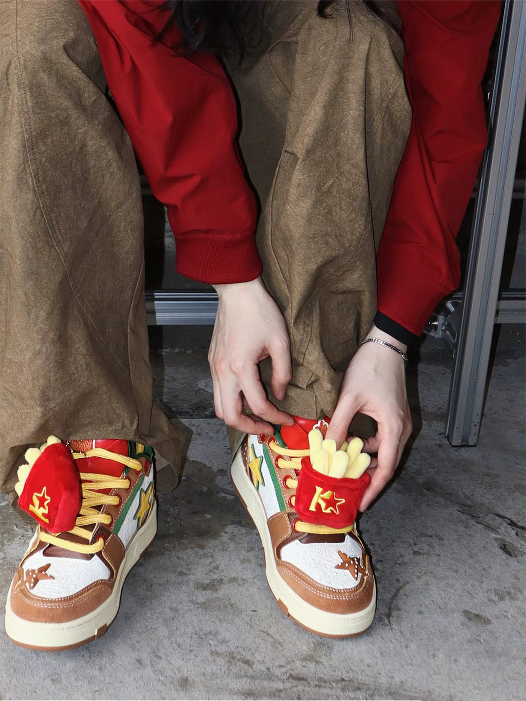 Hamburger Star High-Top Sneakers - View 3
