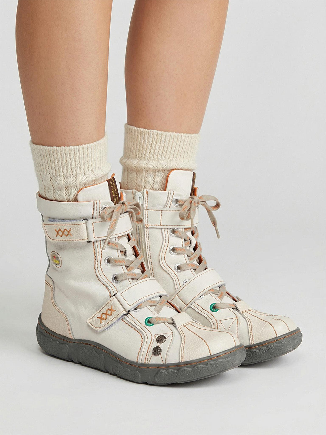 Hand-Stitched Flat Mid-Calf Boots - View 2