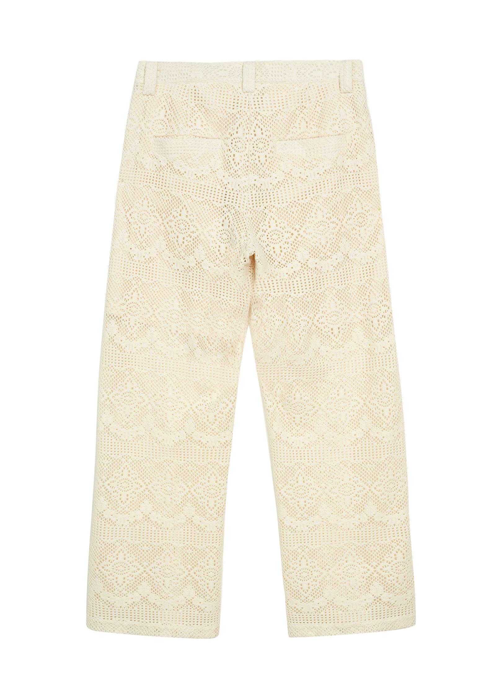 Elegant Unisex Spiral Lace Trousers - chiclara