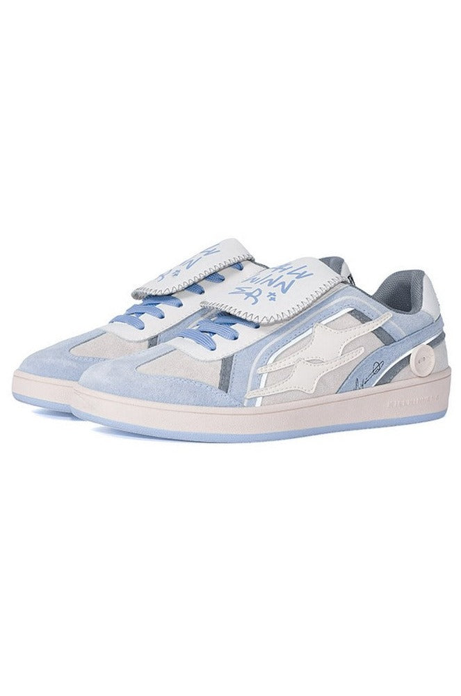 Baby Blue Velcro Strap Sneakers