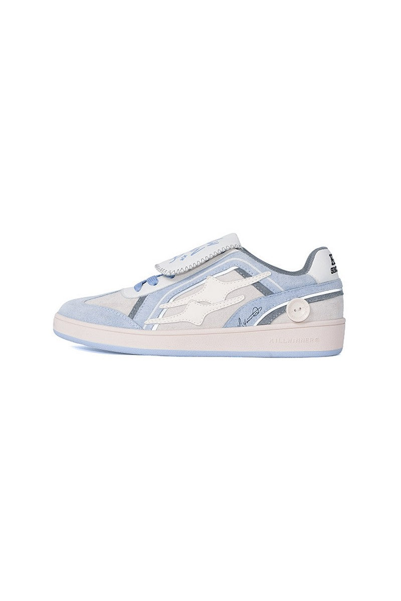 Baby Blue Velcro Strap Sneakers