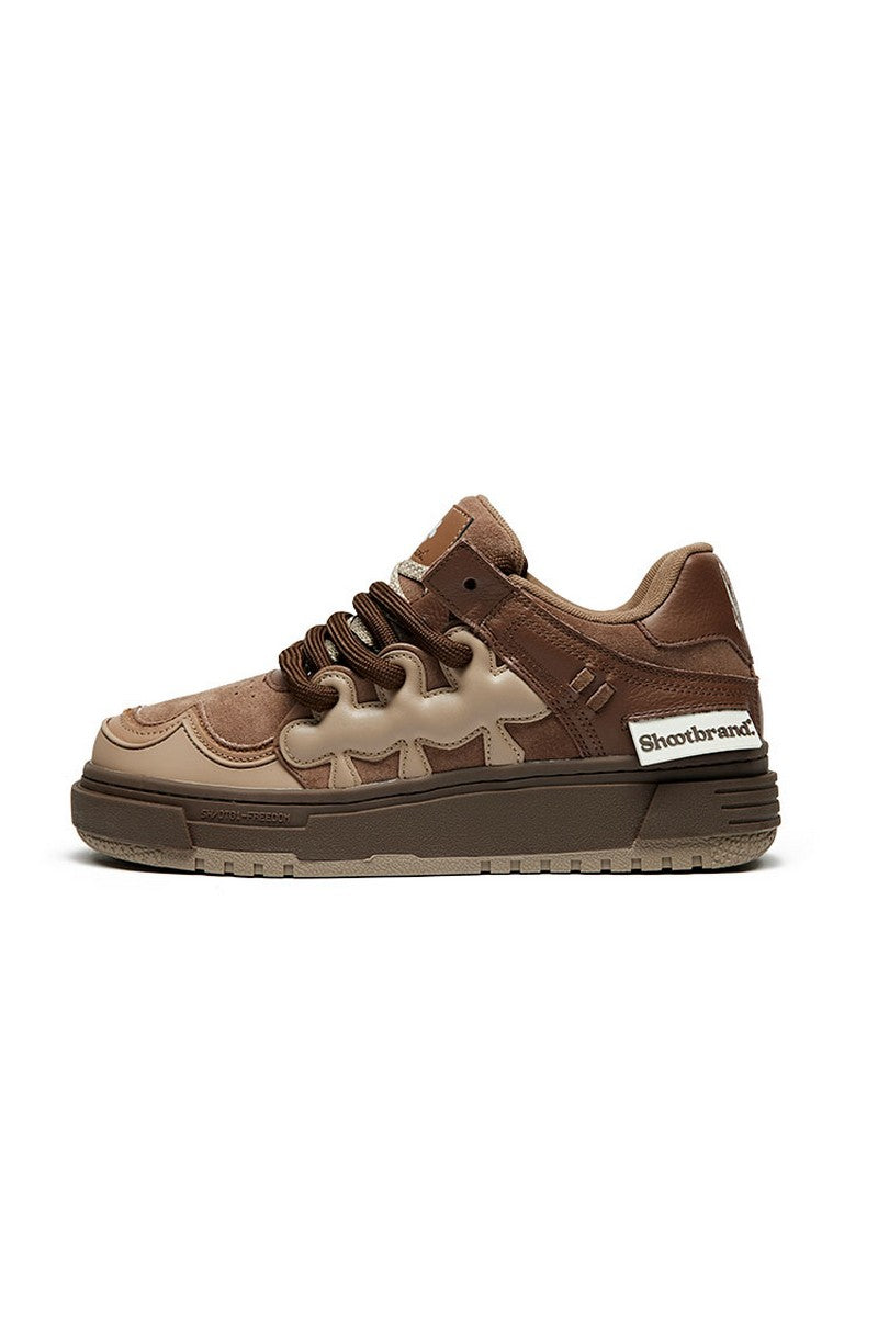 Pattern Platform Sneakers Brown Mocha
