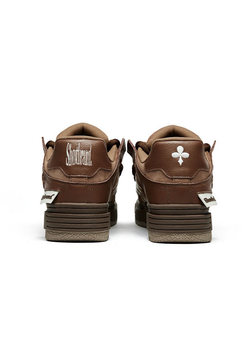 Pattern Platform Sneakers Brown Mocha