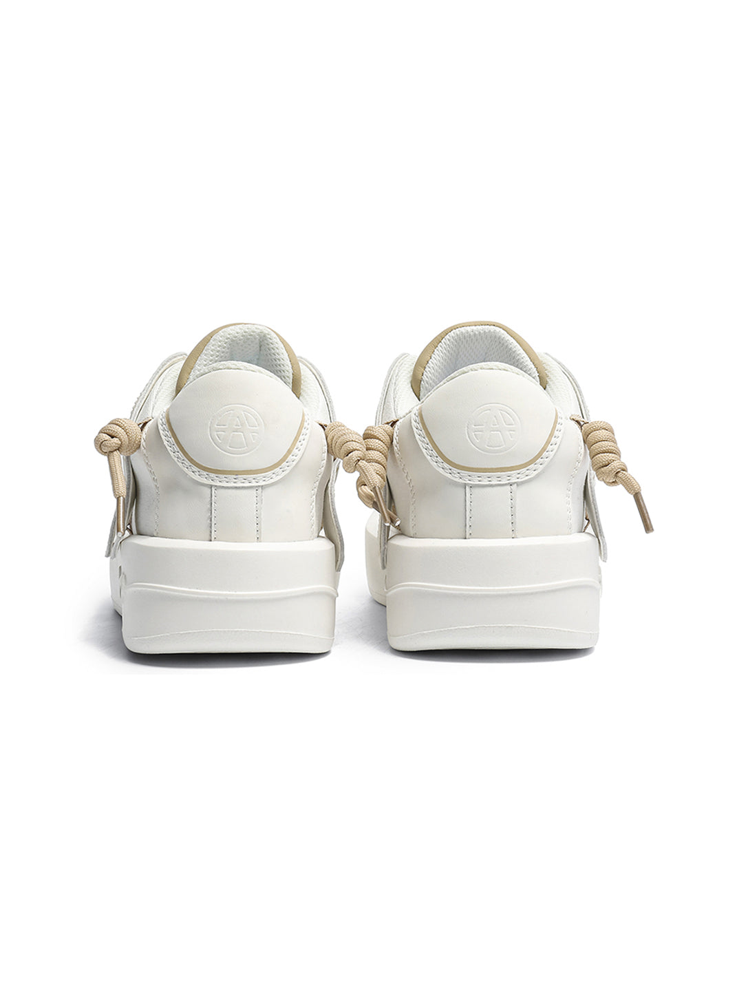 Ivory Buckle-Lace Platform Sneakers - View 6