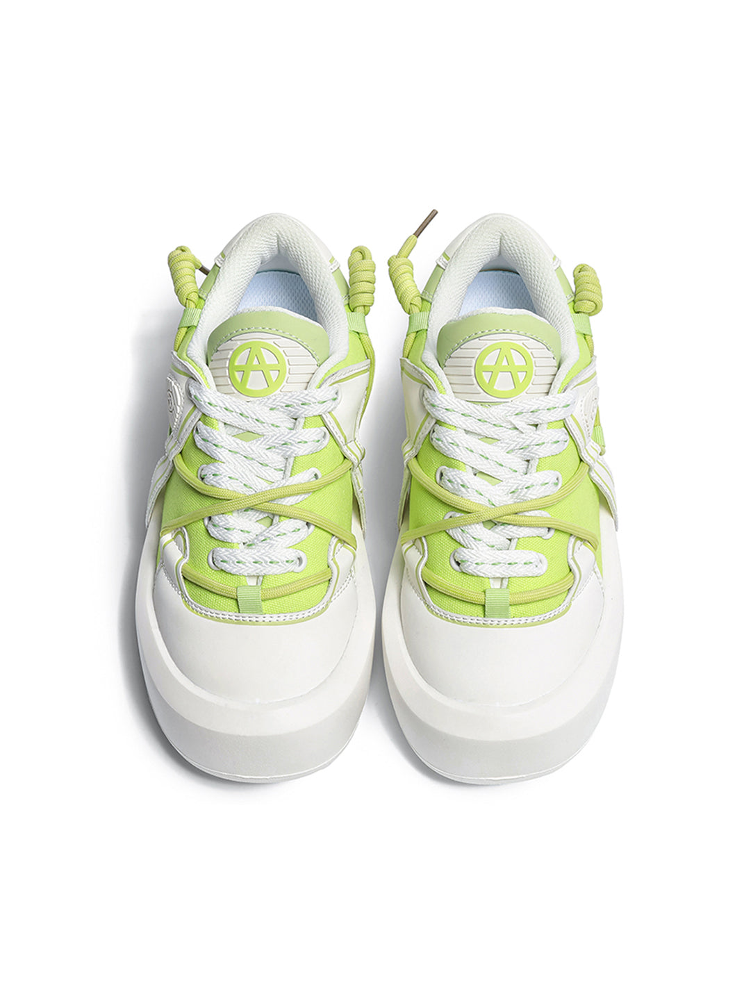 Ivory Buckle-Lace Platform Sneakers - View 21
