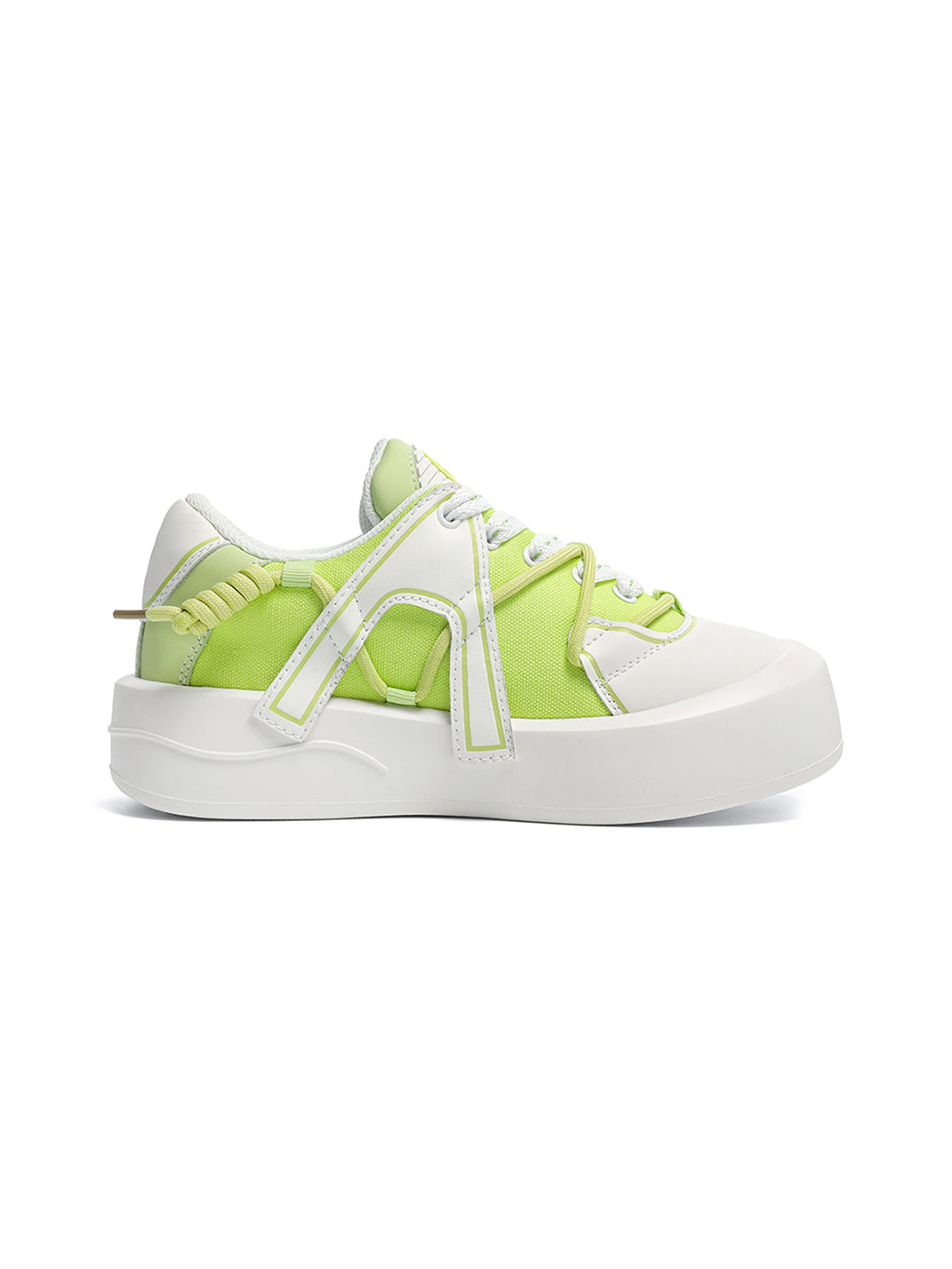 Ivory Buckle-Lace Platform Sneakers - View 23
