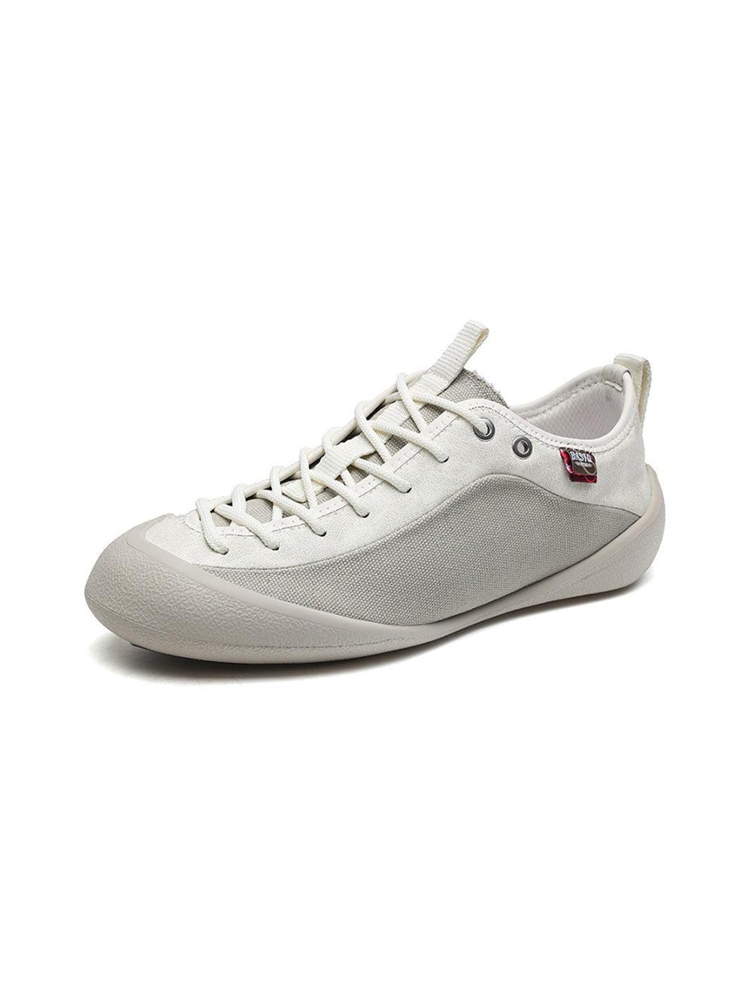 Ivory Mesh-Paneled Canvas Low-Top Sneakers - View 8