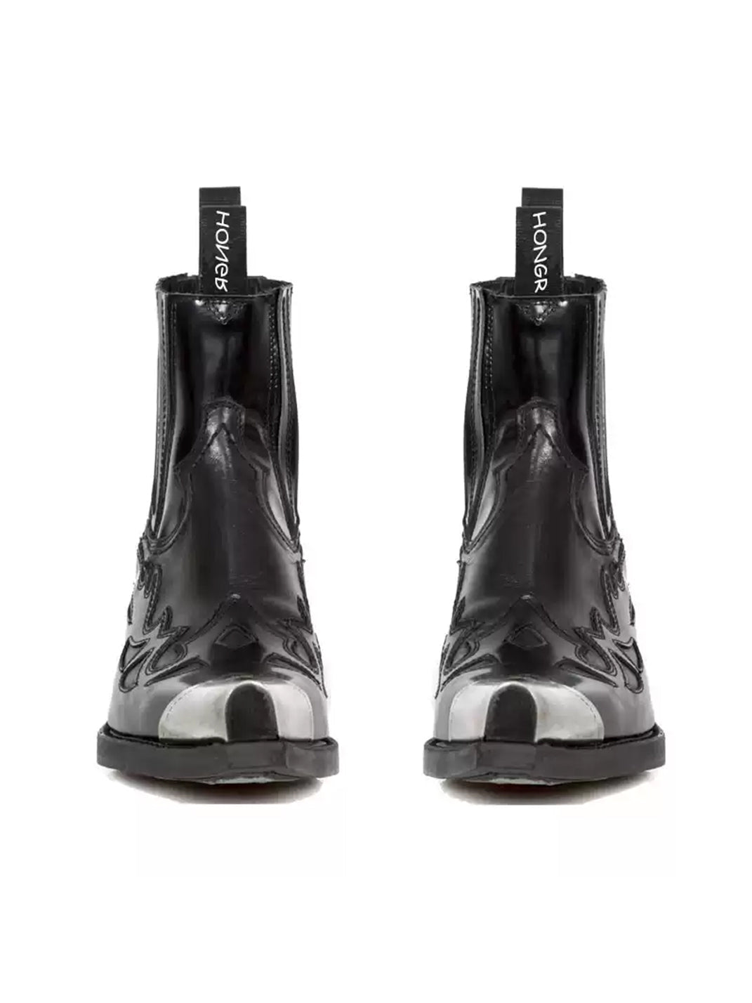 Metallic-Toe Block-Heel Chelsea Boots - View 6