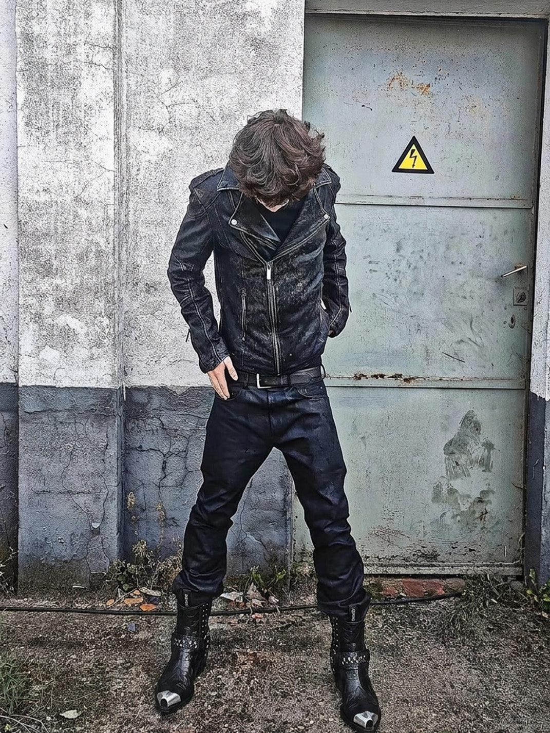 Rivet-Buckle Pointed-Toe Chelsea Boots - View 3
