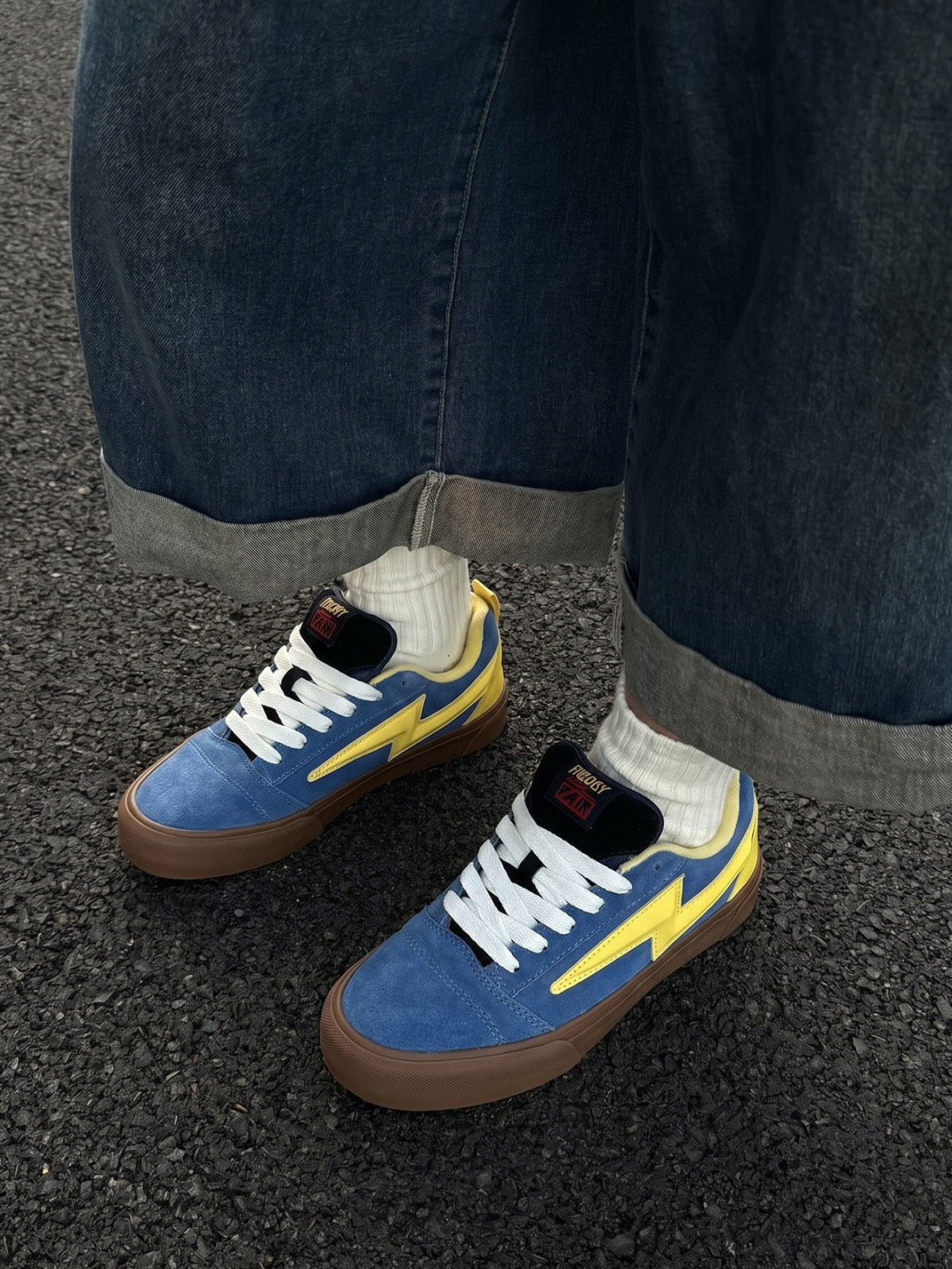 Lightning-Bolt Colorblock Skate Sneakers - View 3
