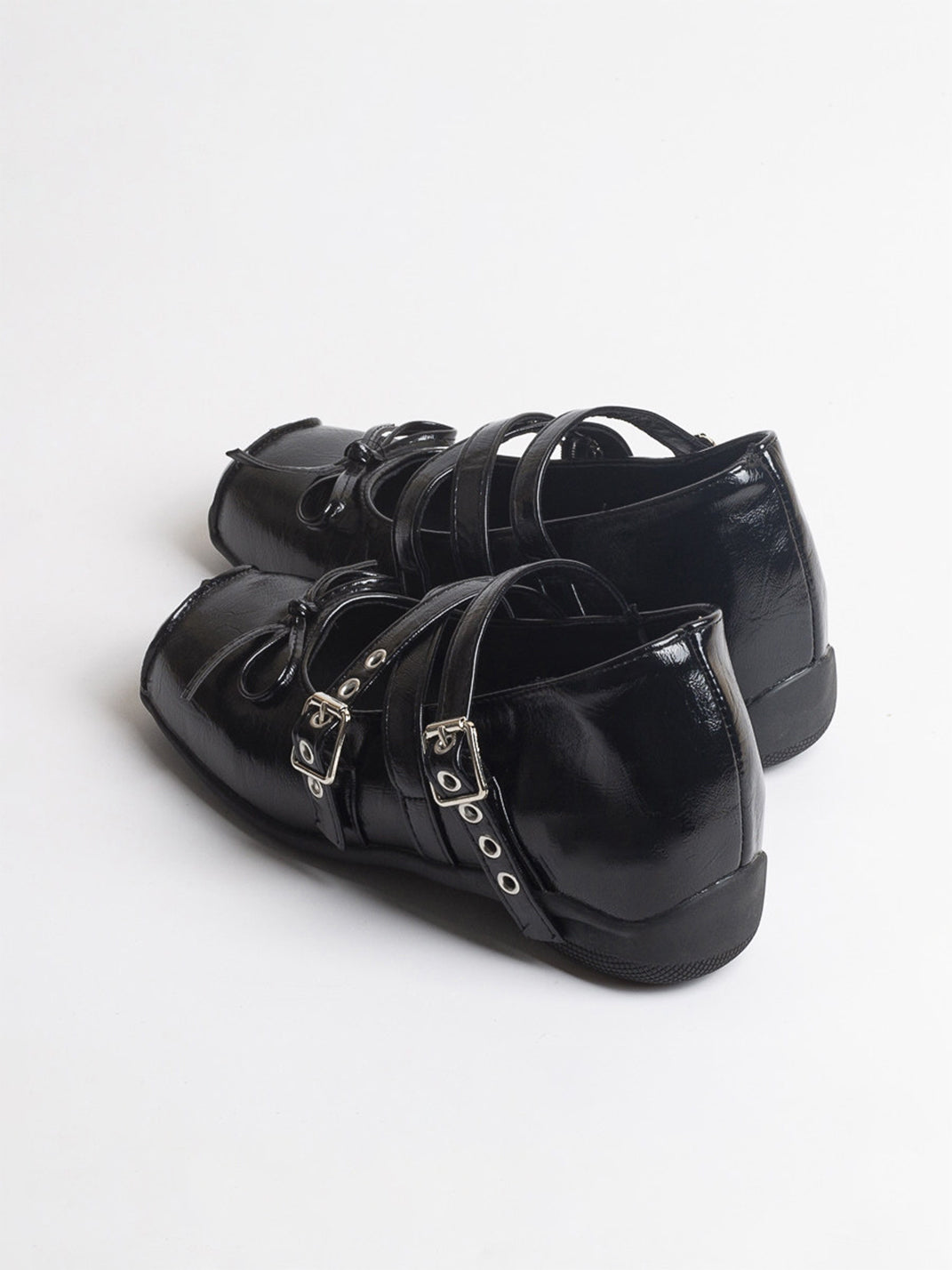 Square-Toe Multi-Strap Leather Mary Janes - View 7