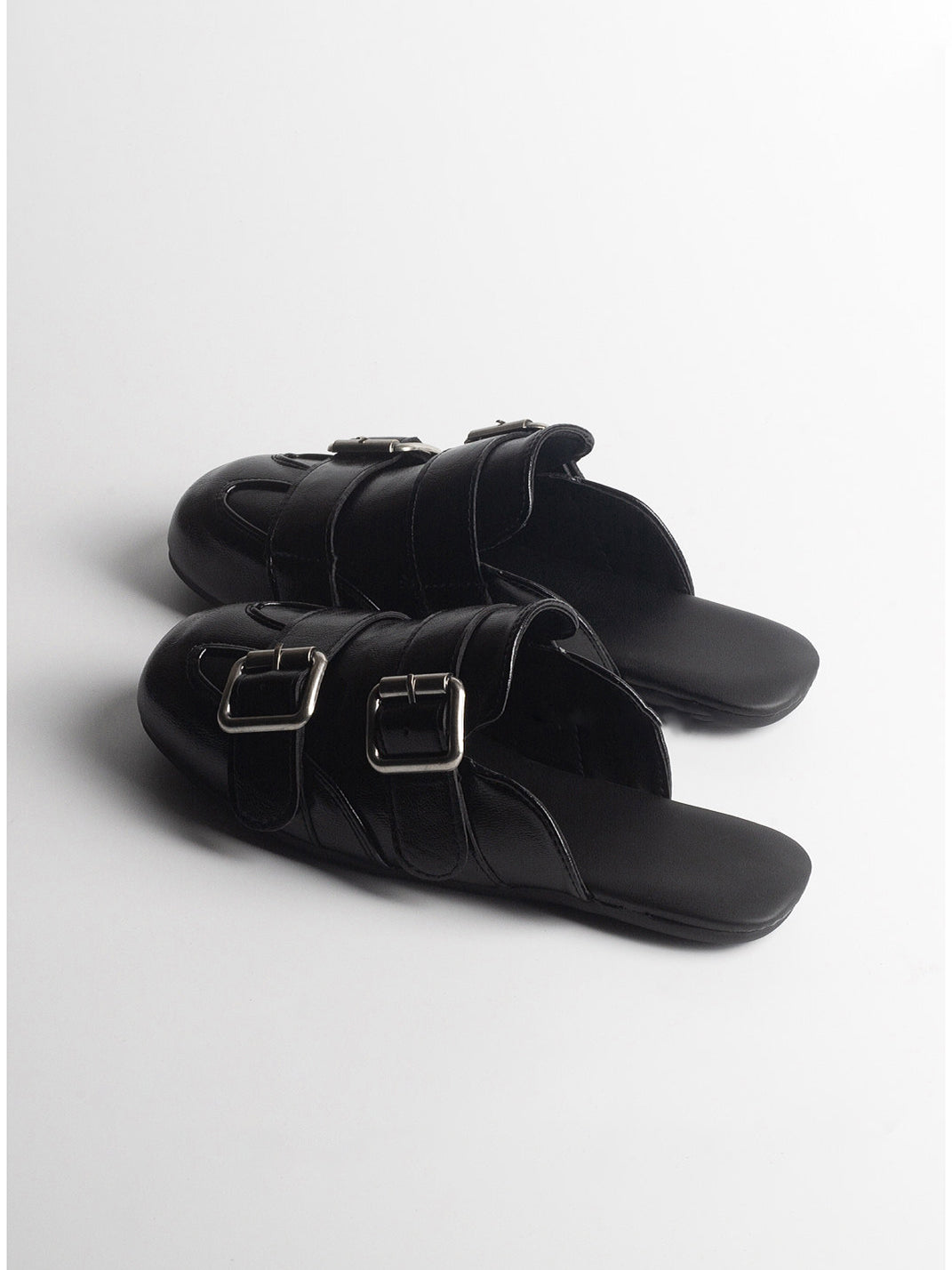 Convertible Triple-Strap Leather Loafers - View 8
