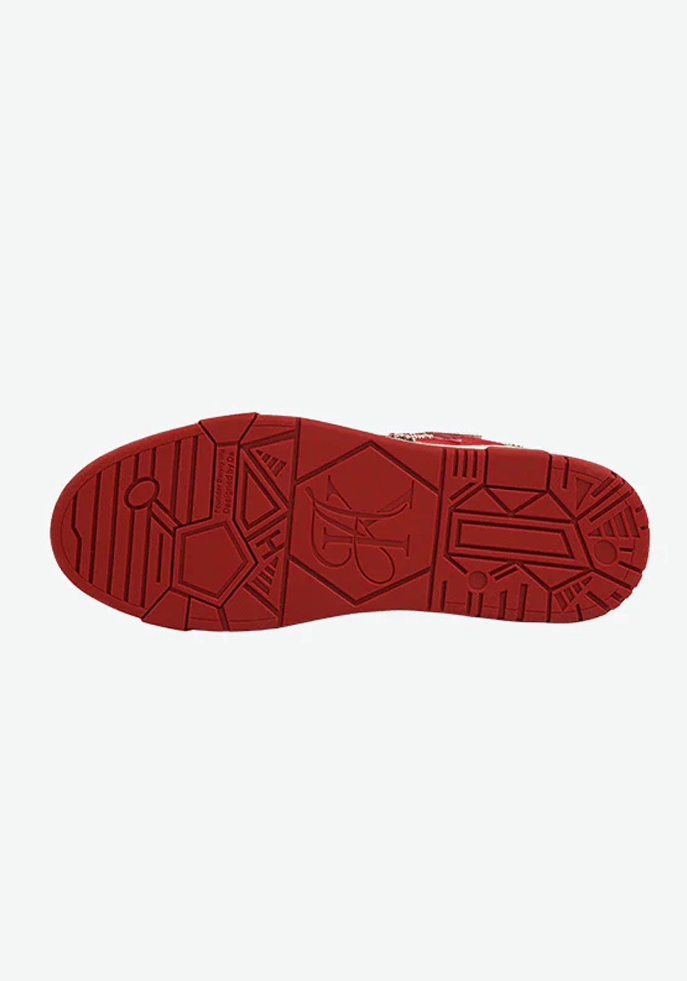 Snake-Embossed Red Star Court Sneakers - View 14