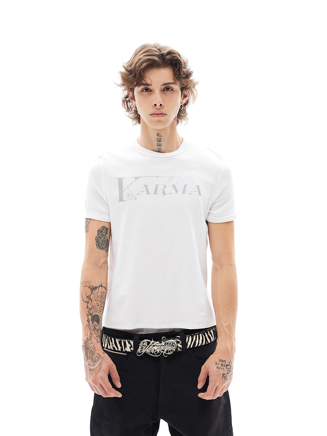 Music-Note Graphic Relaxed Cotton T-Shirt - View 2