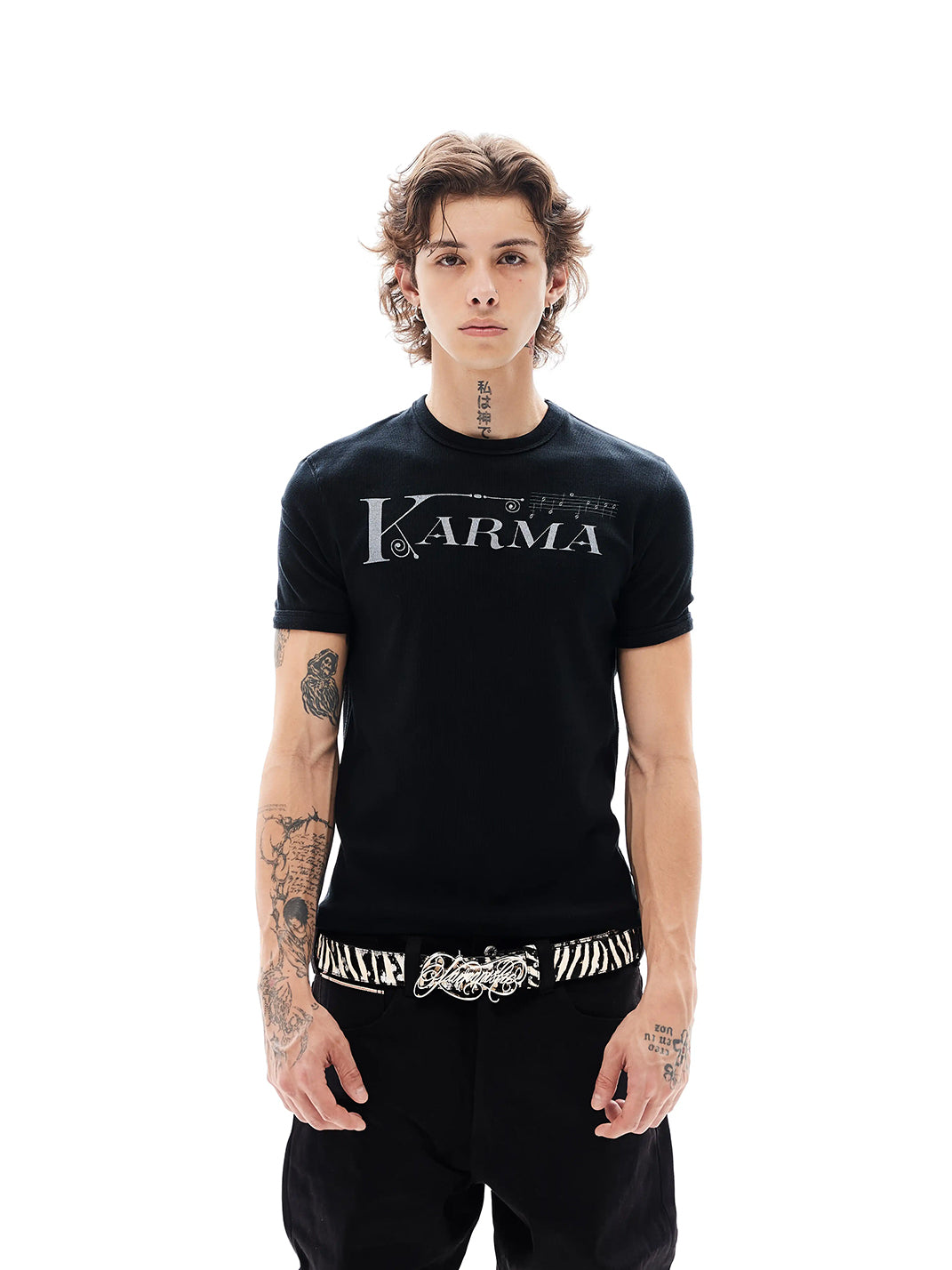 Music-Note Graphic Relaxed Cotton T-Shirt - View 6