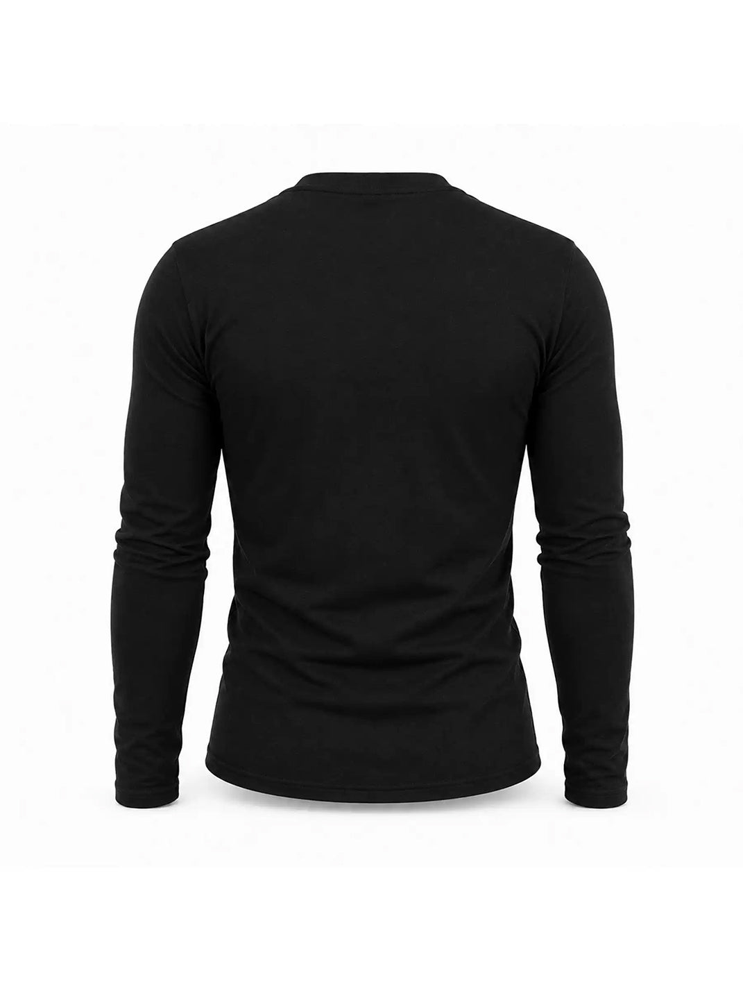 Script V-Neck Slim Long-Sleeve Tee - View 4