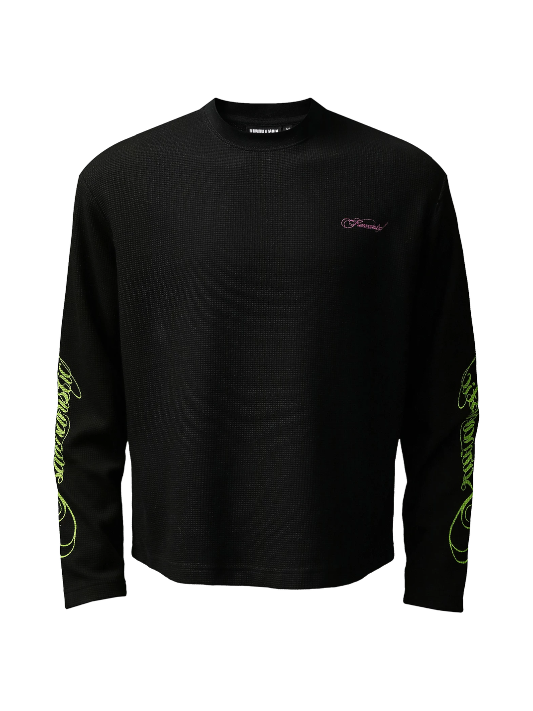 Crown-Tiger Graphic Waffle Long-Sleeve Top - View 4