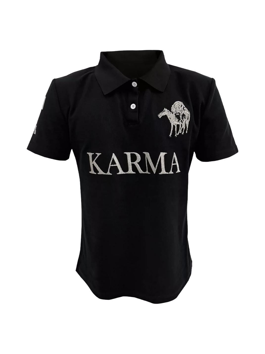 Karma-Embroidered Slim Cotton Polo - View 6