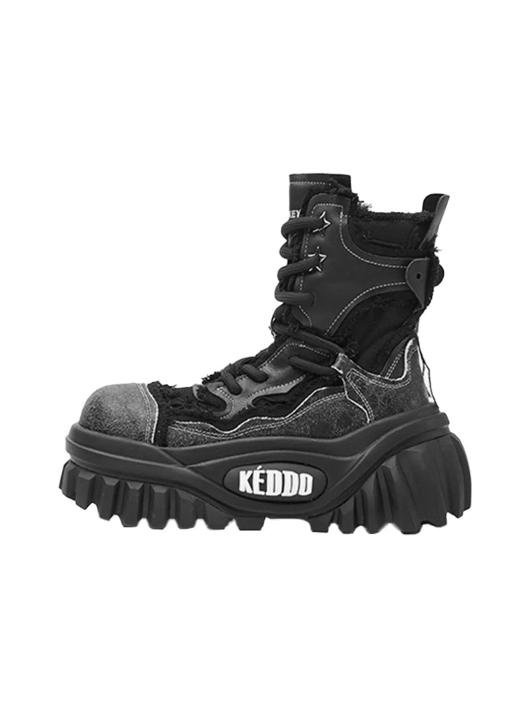 Sculpted-Sole Punk Platform Work Boots